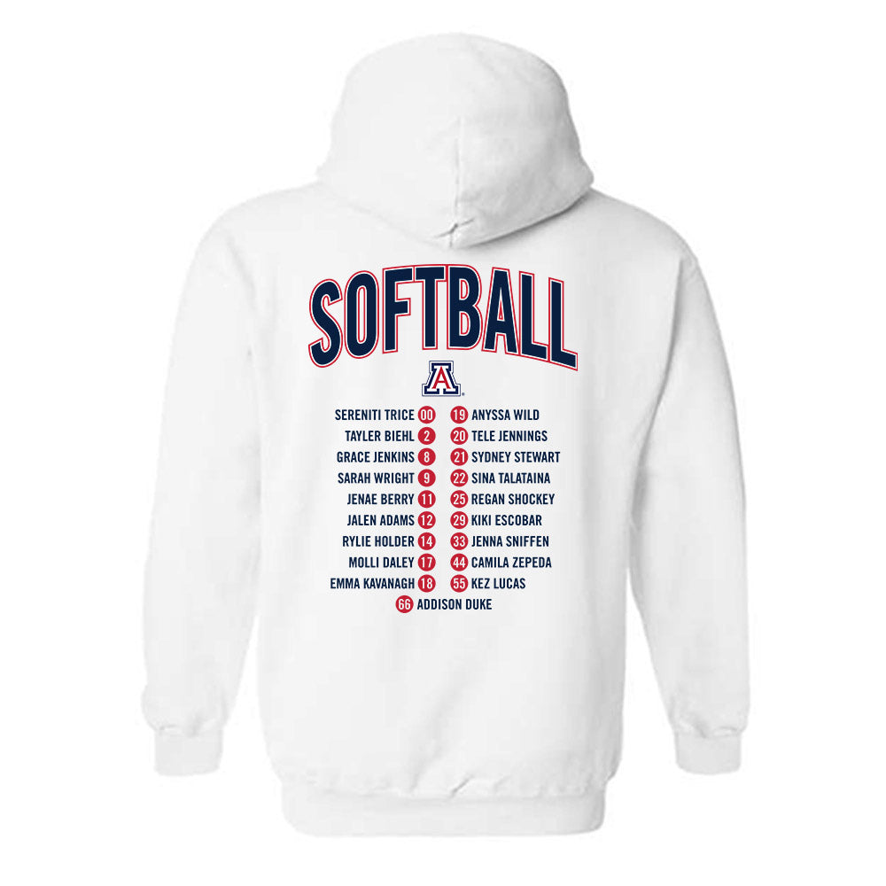 Arizona - NCAA Softball : - Roster List Hooded Sweatshirt-1