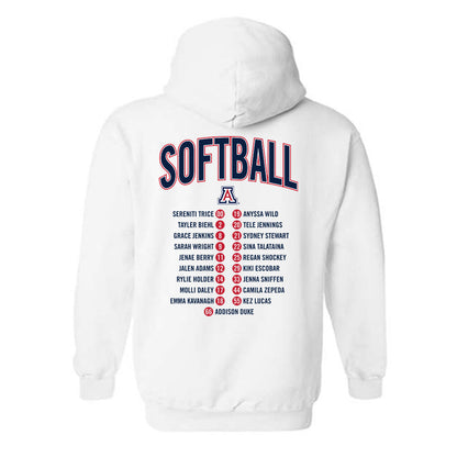 Arizona - NCAA Softball : - Roster List Hooded Sweatshirt-1