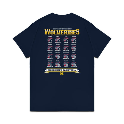 Michigan - NCAA Men's Basketball : - Roster Comfort Colors T-Shirt-1