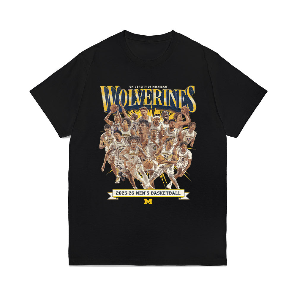Michigan - NCAA Men's Basketball : - Team Collage Comfort Colors T-Shirt-0