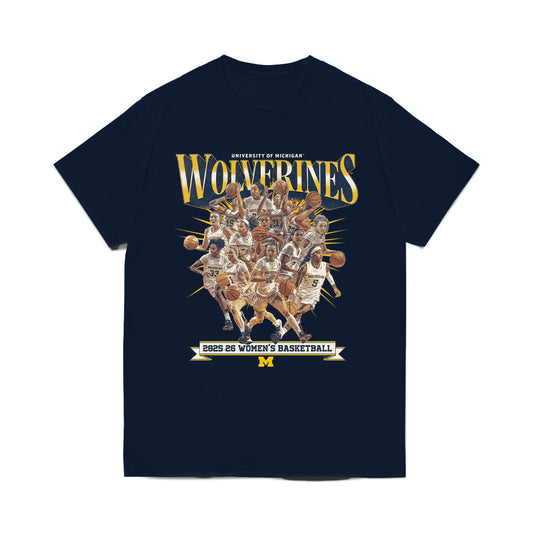 Michigan - NCAA Women's Basketball : - Team Collage Comfort Colors T-Shirt-0