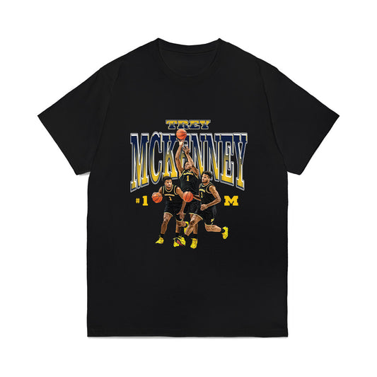Michigan - NCAA Men's Basketball : Trey McKenney - Collage Comfort Colors T-Shirt-0