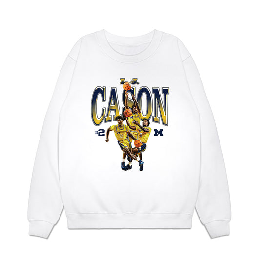 Michigan - NCAA Men's Basketball : Lorenzo Cason - Collage Premium Crewneck Sweatshirt-0