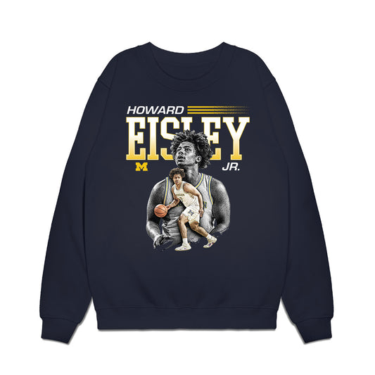Michigan - NCAA Men's Basketball : Howard Eisley Jr - Collage Premium Crewneck Sweatshirt-0