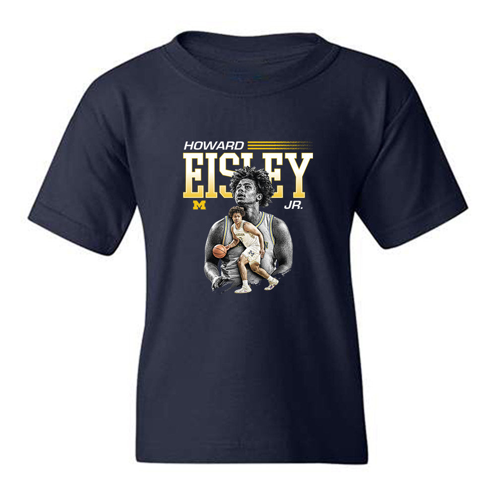 Michigan - NCAA Men's Basketball : Howard Eisley Jr - Collage Youth T-Shirt-0