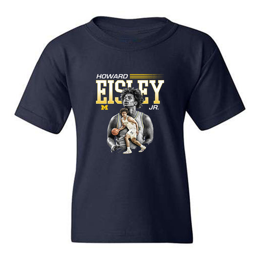 Michigan - NCAA Men's Basketball : Howard Eisley Jr - Collage Youth T-Shirt-0