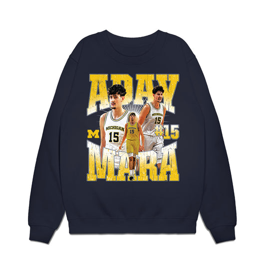 Michigan - NCAA Men's Basketball : Aday Mara - Collage Premium Crewneck Sweatshirt-0