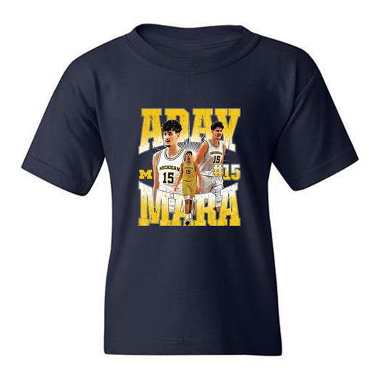 Michigan - NCAA Men's Basketball : Aday Mara - Collage Youth T-Shirt-0