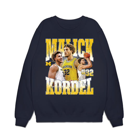 Michigan - NCAA Men's Basketball : Malick Kordel - Collage Premium Crewneck Sweatshirt-0