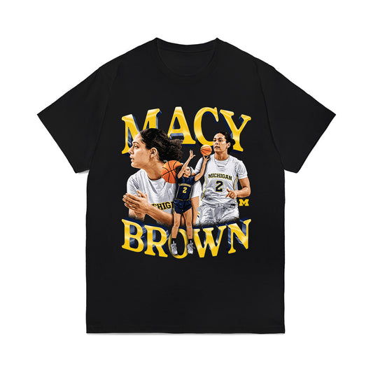 Michigan - NCAA Women's Basketball : Macy Brown - Comfort Colors T-Shirt-0