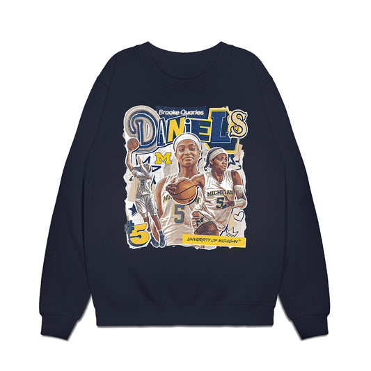 Michigan - NCAA Women's Basketball : Brooke Daniels - Collage Premium Crewneck Sweatshirt-0
