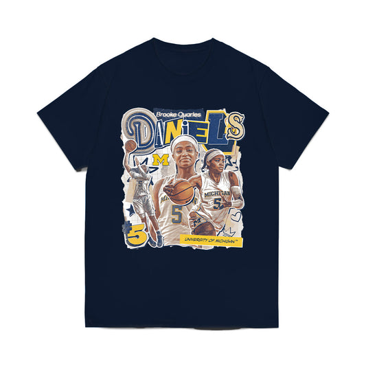 Michigan - NCAA Women's Basketball : Brooke Daniels - Collage Comfort Colors T-Shirt-0