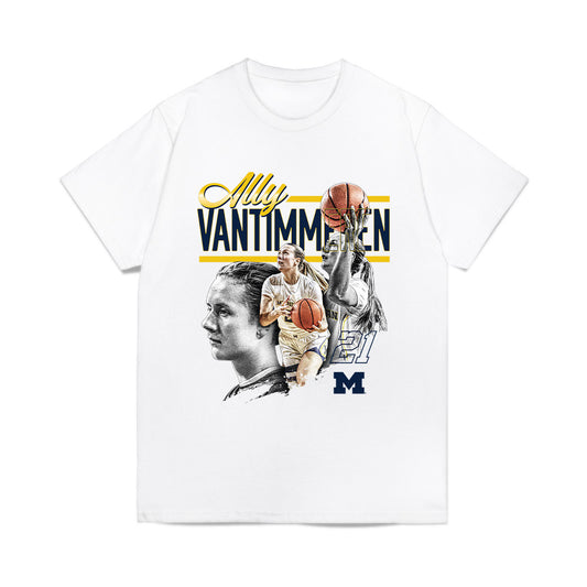 Michigan - NCAA Women's Basketball : Ally VanTimmeren - Collage Comfort Colors T-Shirt-0