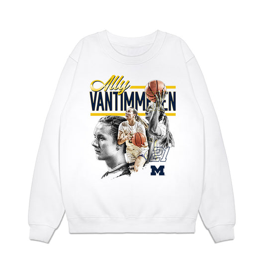 Michigan - NCAA Women's Basketball : Ally VanTimmeren - Collage Premium Crewneck Sweatshirt-0