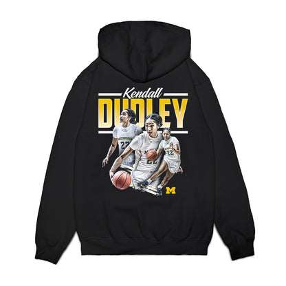 Michigan - NCAA Women's Basketball : Kendall Dudley - Collage Premium Hooded Sweatshirt-1