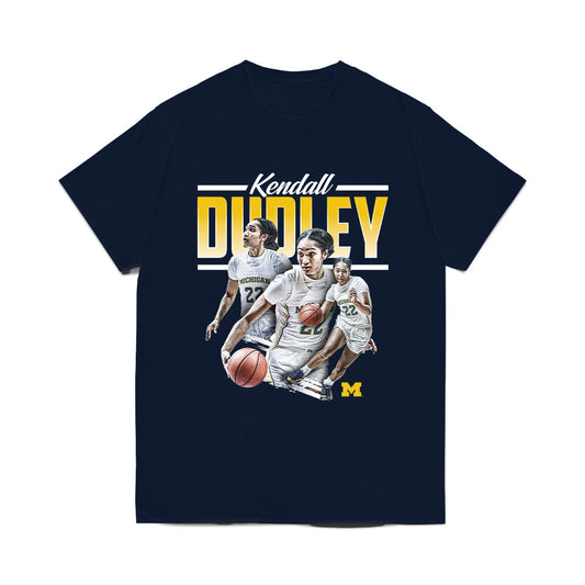 Michigan - NCAA Women's Basketball : Kendall Dudley - Collage Comfort Colors T-Shirt-0