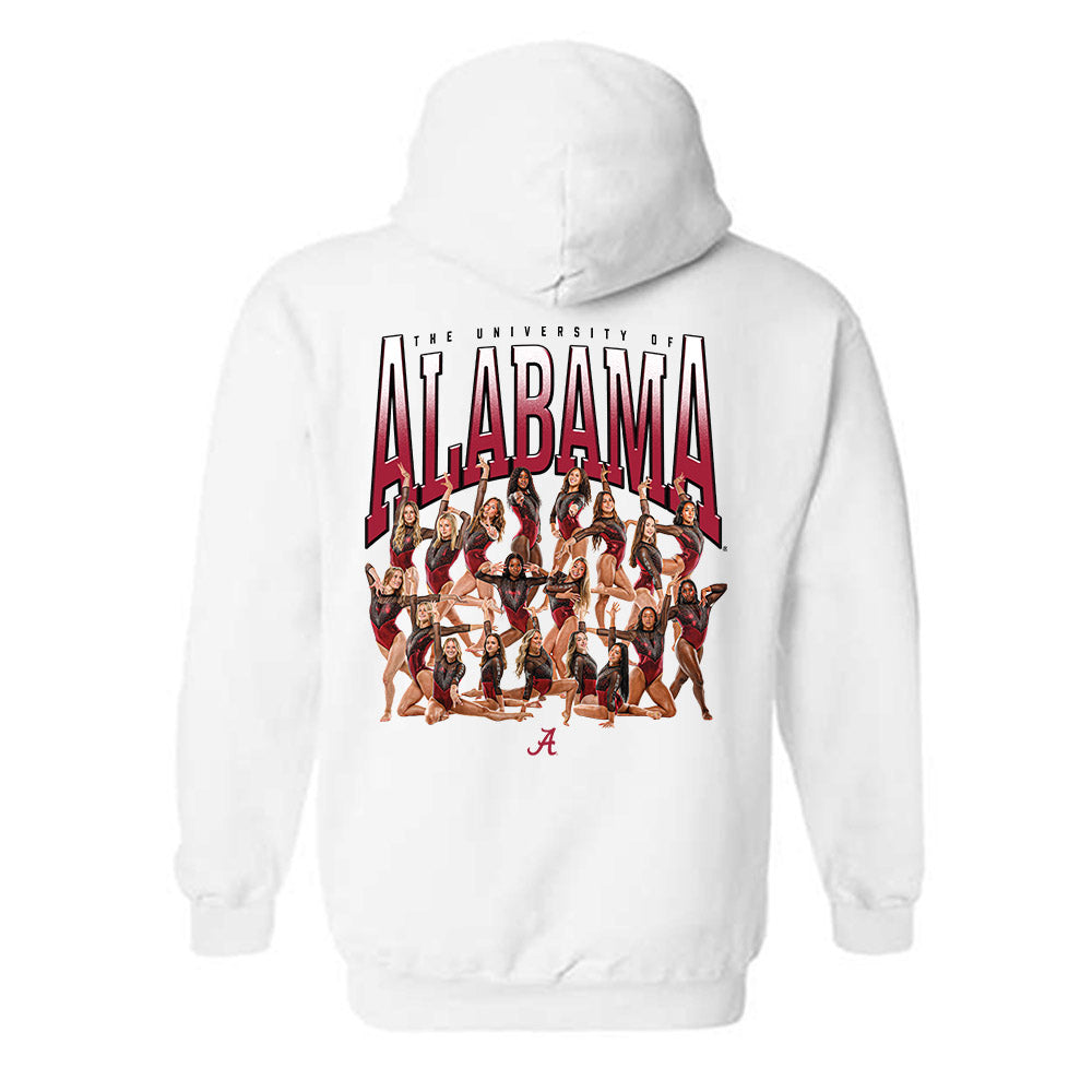 Alabama - NCAA Women's Gymnastics : - Team Collage Hooded Sweatshirt-1