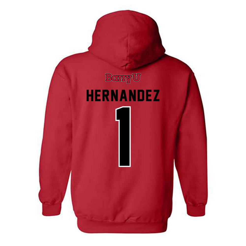 Barry - NCAA Women's Soccer : Marlen Hernandez - Classic Shersey Hooded Sweatshirt-1