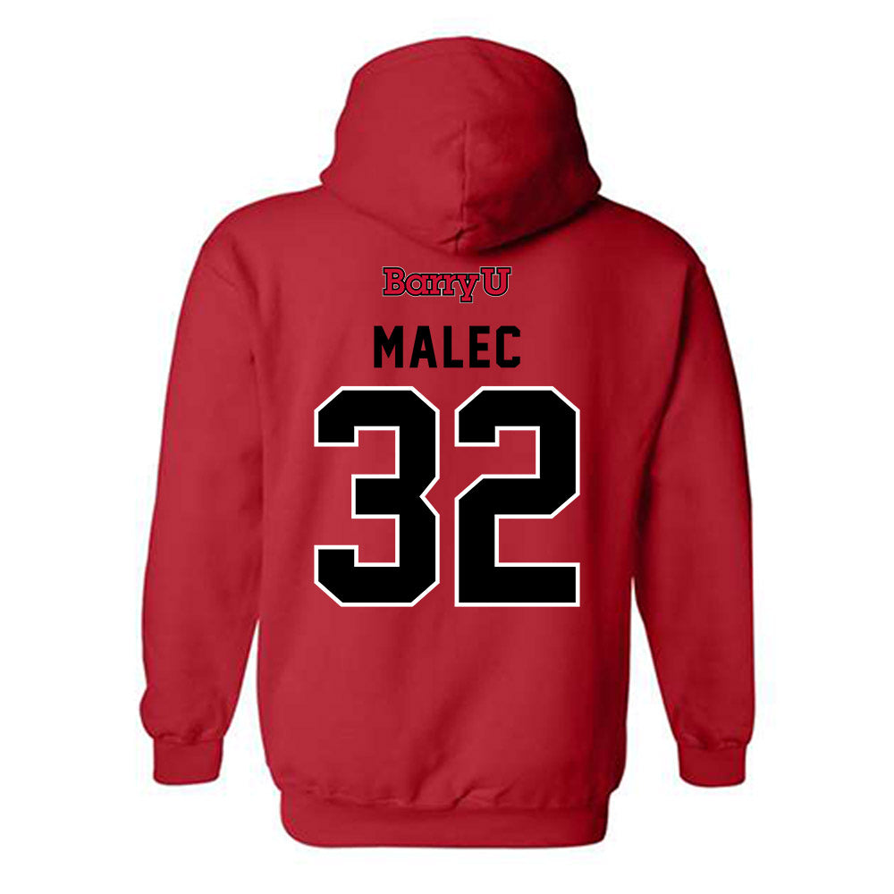 Barry - NCAA Men's Soccer : Agustin Malec - Classic Shersey Hooded Sweatshirt-1