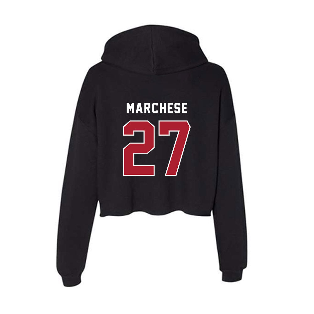 Barry - NCAA Softball : Cameron Marchese - Classic Shersey Women's Crop Fleece Hooded Sweatshirt-1