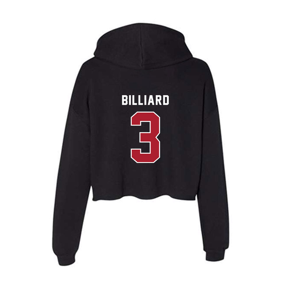 Barry - NCAA Softball : Vivian Billiard - Classic Shersey Women's Crop Fleece Hooded Sweatshirt-1