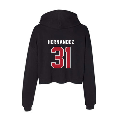 Barry - NCAA Women's Soccer : Marlen Hernandez - Classic Shersey Women's Crop Fleece Hooded Sweatshirt-1