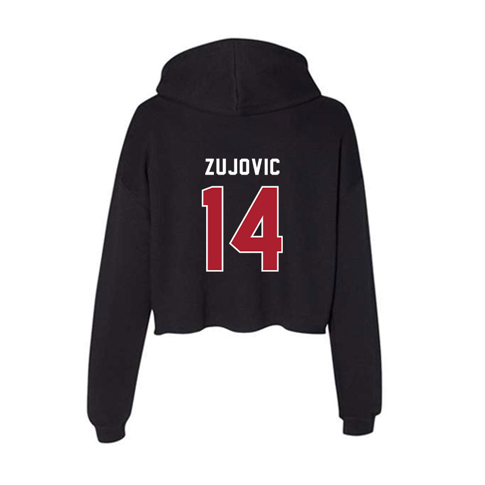 Barry - NCAA Women's Volleyball : Ivana Zujovic - Classic Shersey Women's Crop Fleece Hooded Sweatshirt-1