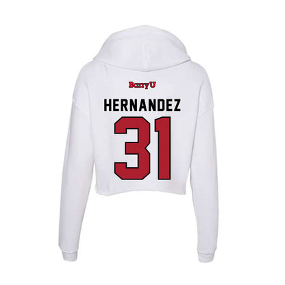 Barry - NCAA Women's Soccer : Marlen Hernandez - Classic Shersey Women's Crop Fleece Hooded Sweatshirt-1