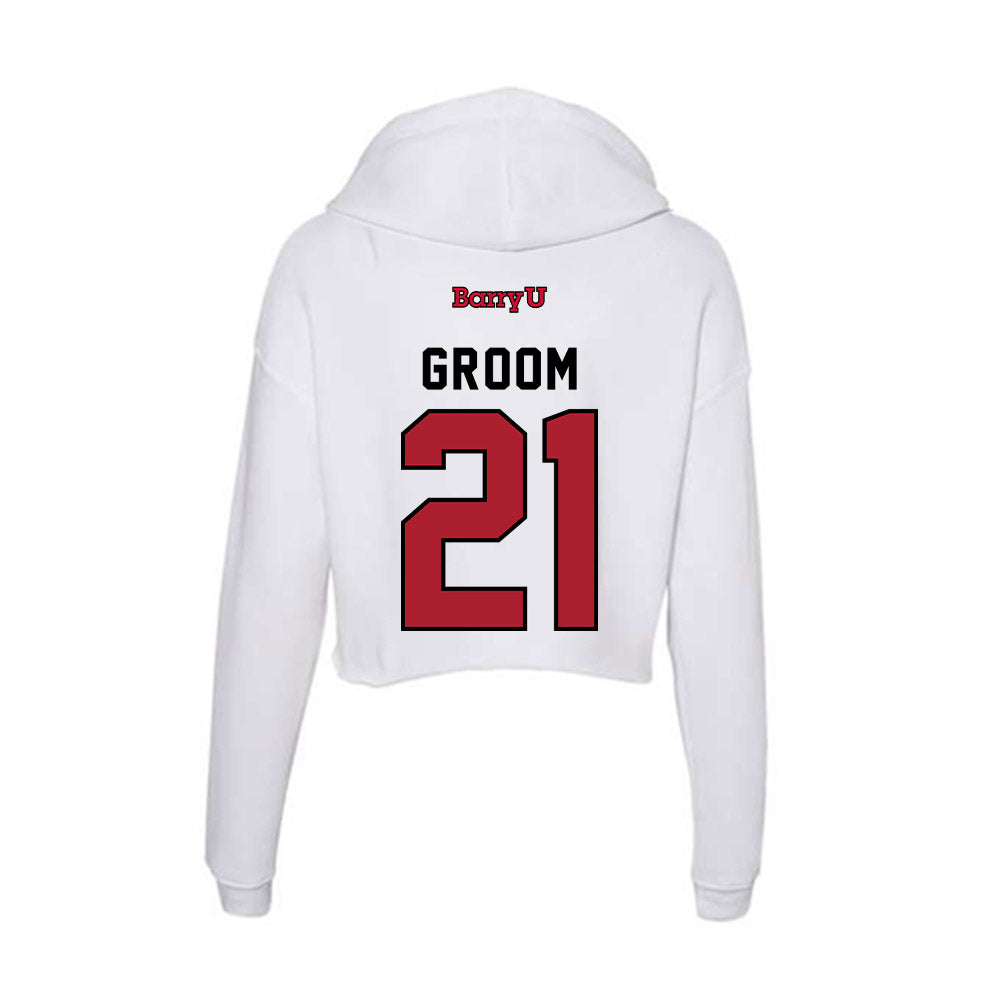 Barry - NCAA Women's Volleyball : Mia Groom - Classic Shersey Women's Crop Fleece Hooded Sweatshirt-1