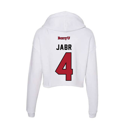 Barry - NCAA Men's Volleyball : Zachary Jabr - Classic Shersey Women's Crop Fleece Hooded Sweatshirt-1