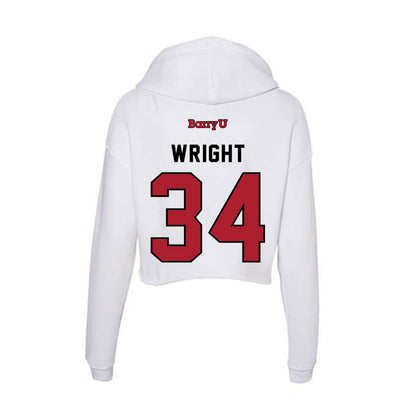 Barry - NCAA Baseball : Dane Wright - Classic Shersey Women's Crop Fleece Hooded Sweatshirt-1