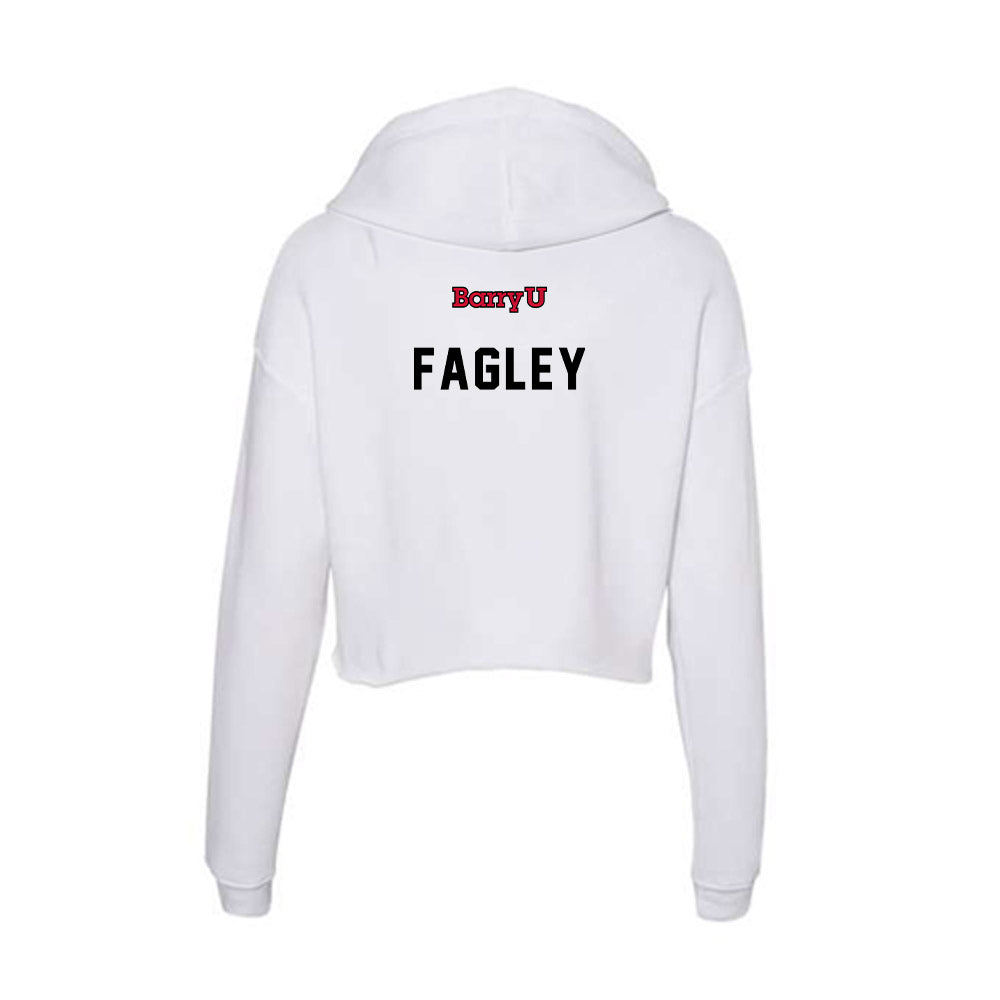 Barry - NCAA Men's Swimming & Diving : Kaemon Fagley - Classic Shersey Women's Crop Fleece Hooded Sweatshirt-1