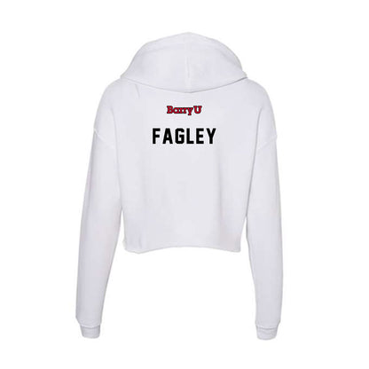 Barry - NCAA Men's Swimming & Diving : Kaemon Fagley - Classic Shersey Women's Crop Fleece Hooded Sweatshirt-1