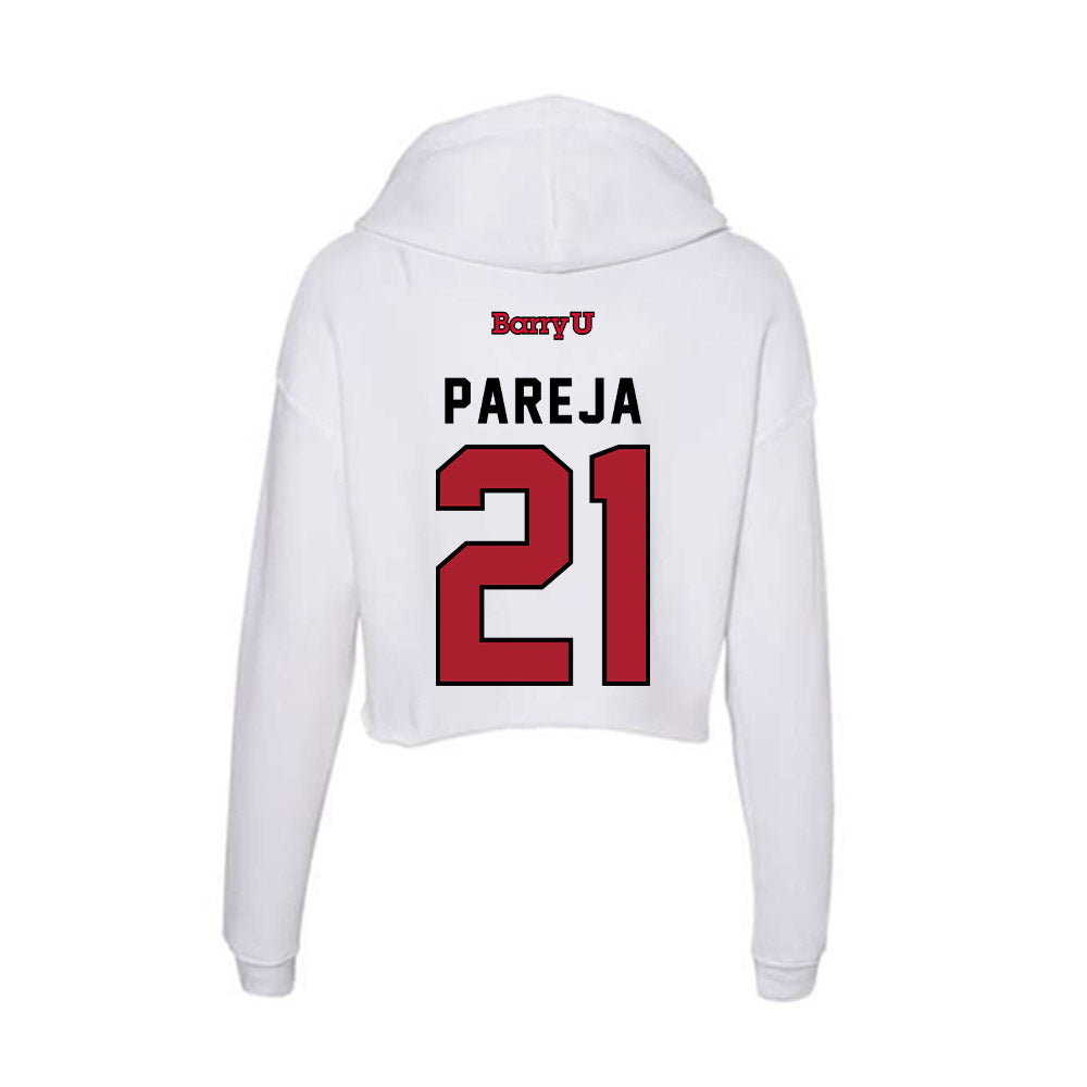 Barry - NCAA Women's Basketball : Paola Pareja - Classic Shersey Women's Crop Fleece Hooded Sweatshirt-1
