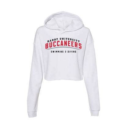 Barry - NCAA Men's Swimming & Diving : Kaemon Fagley - Classic Shersey Women's Crop Fleece Hooded Sweatshirt-0