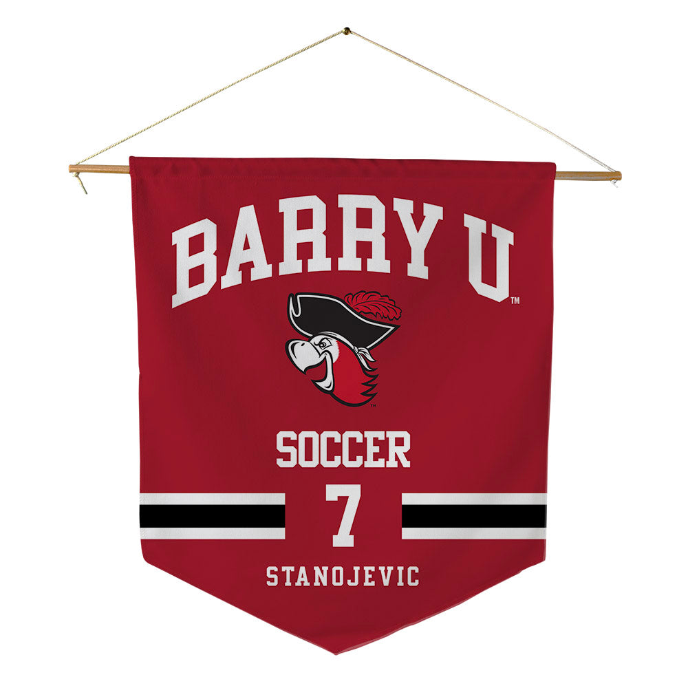 Barry - NCAA Men's Soccer : Zeljko Stanojevic - Pennant - 18" x 21"-0