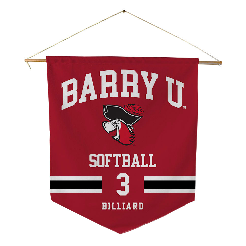 Barry - NCAA Softball : Vivian Billiard - Pennant - 18" x 21"-0