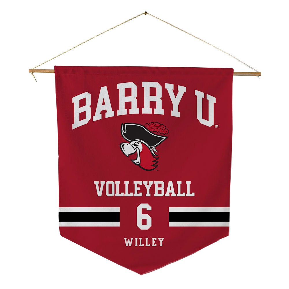 Barry - NCAA Women's Volleyball : Sarah Willey - Pennant - 18" x 21"-0