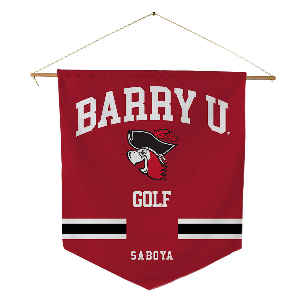 Barry - NCAA Men's Golf : Nicolas Saboya - Pennant - 18" x 21"-0