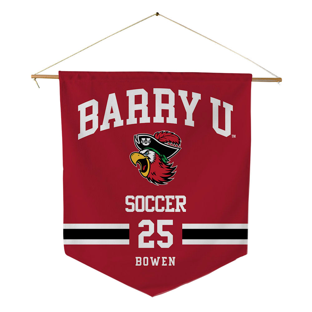 Barry - NCAA Women's Soccer : Abby Bowen - Pennant - 18" x 21"-0