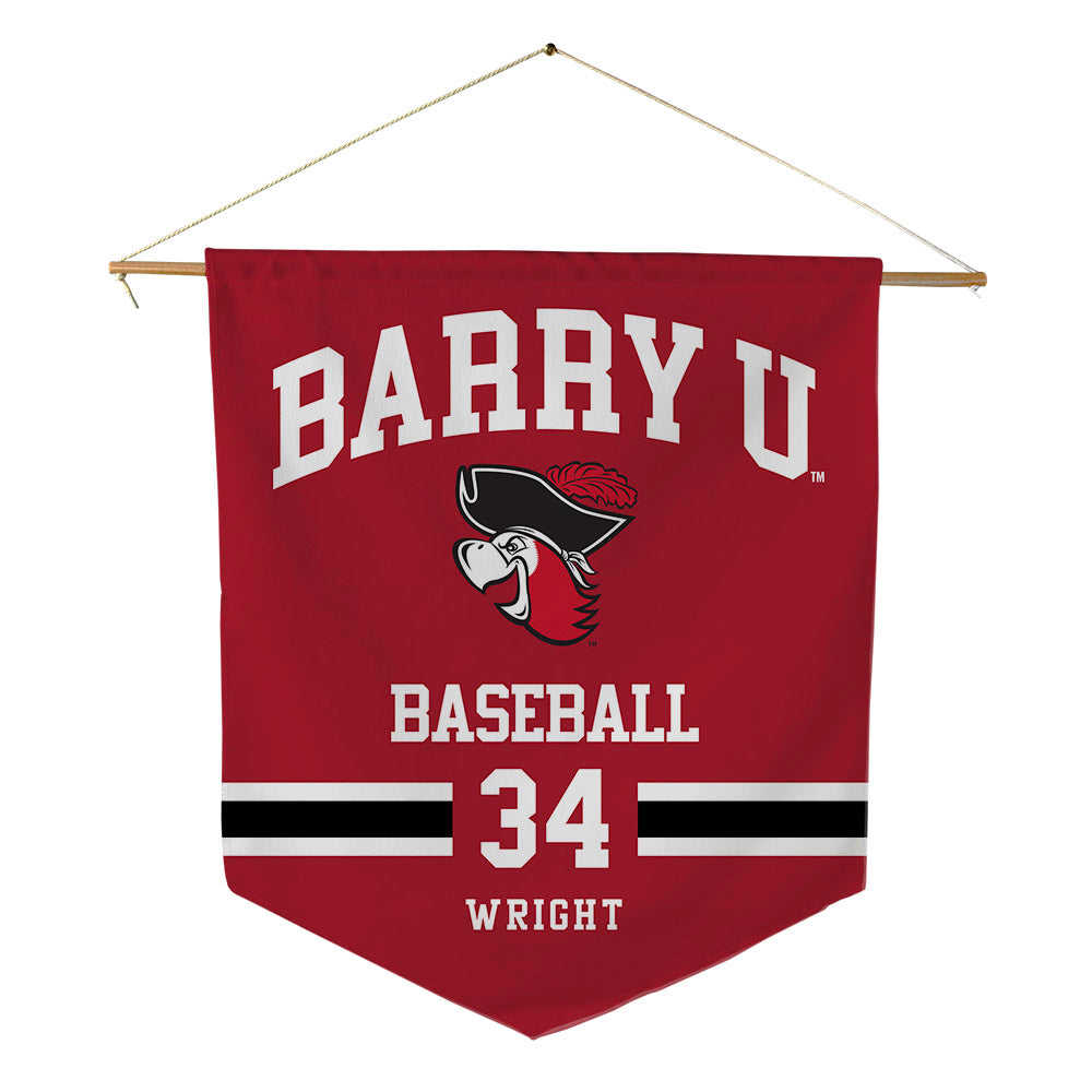 Barry - NCAA Baseball : Dane Wright - Pennant - 18" x 21"-0