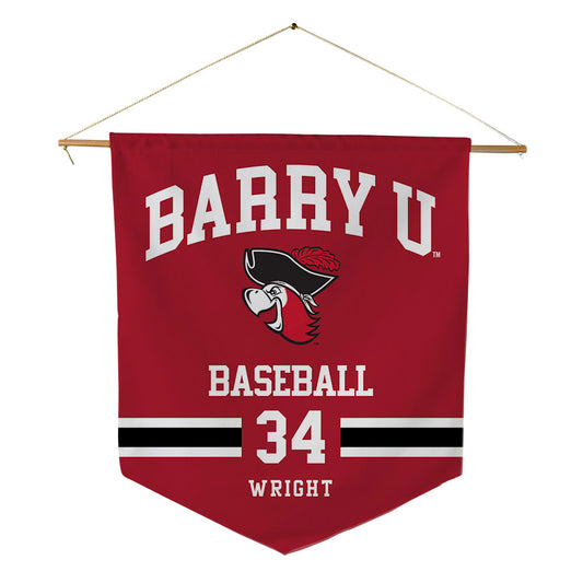Barry - NCAA Baseball : Dane Wright - Pennant - 18" x 21"-0