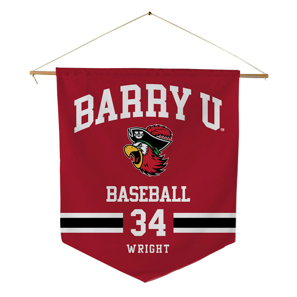 Barry - NCAA Baseball : Dane Wright - Pennant - 18" x 21"-0