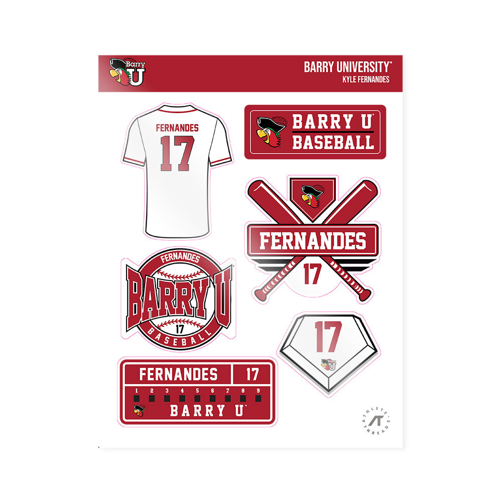 Barry - NCAA Baseball : Kyle Fernandes - Sticker Sheet-0