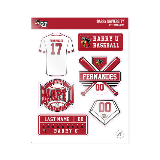 Barry - NCAA Baseball : Kyle Fernandes - Sticker Sheet-0