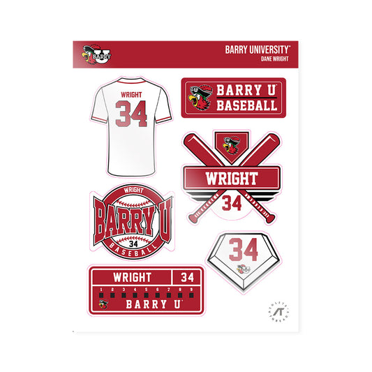 Barry - NCAA Baseball : Dane Wright - Sticker Sheet-0