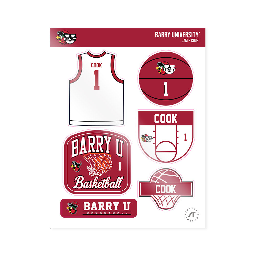Barry - NCAA Women's Basketball : Jamir Cook - Sticker Sheet-0