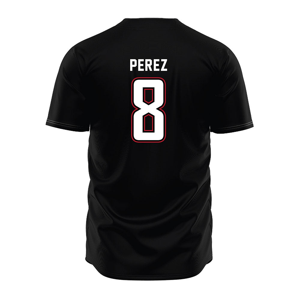 Barry - NCAA Baseball : Chris Perez - Black Jersey-1