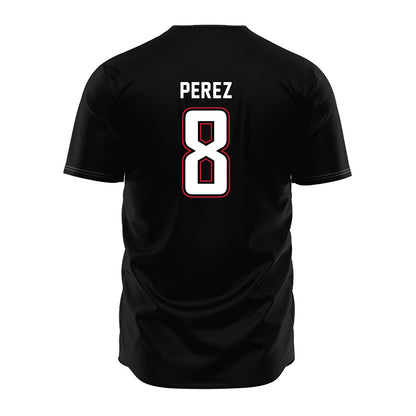 Barry - NCAA Baseball : Chris Perez - Black Jersey-1