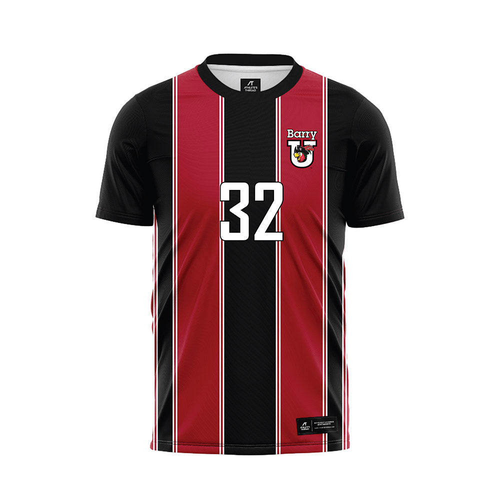 Barry - NCAA Men's Soccer : Agustin Malec - Black Soccer Jersey-0